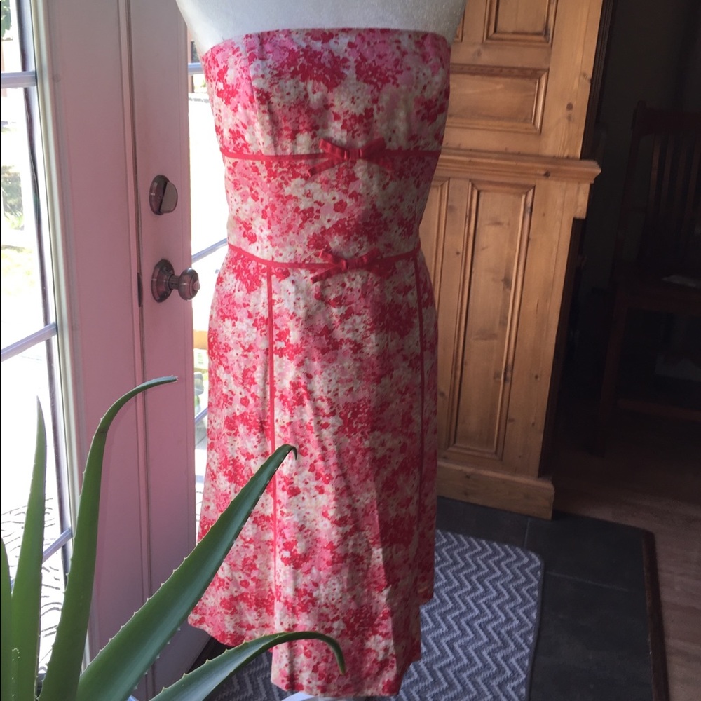 Ann Taylor Hot Pink Strapless Sundress